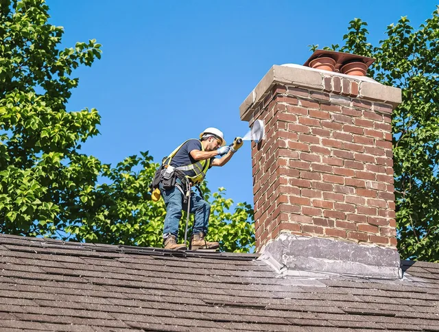 North Port Chimney Sweep performing an inspection with advanced tools in North Port, FL