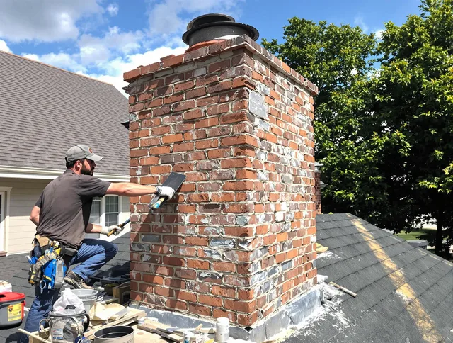 Completed chimney rebuild by North Port Chimney Sweep in North Port, FL