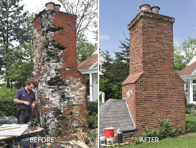 North Port Chimney Sweep performing a full chimney restoration in North Port, FL