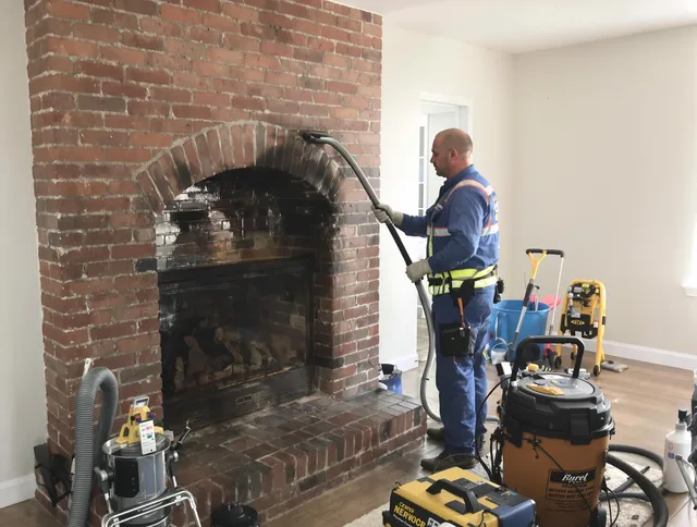 North Port Chimney Sweep expert performing detailed chimney sweep in North Port, FL