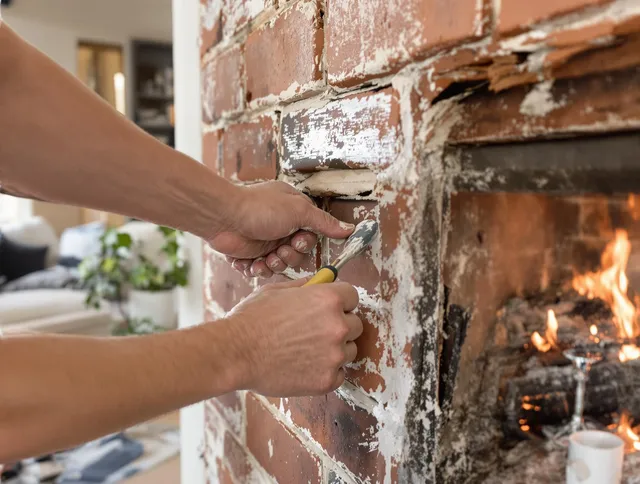 Routine fireplace repair by North Port Chimney Sweep in North Port, FL