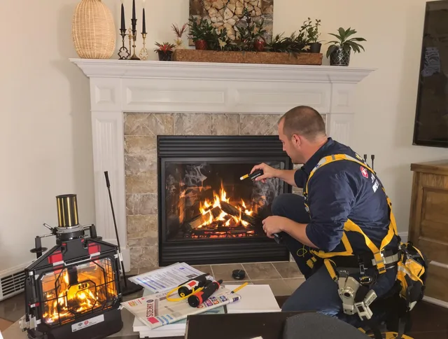 Safety-focused fireplace inspection by North Port Chimney Sweep in North Port, FL